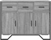 vidaXL Sideboard Grau Sonoma 97x32,5x74,5 cm Holzwerkstoff 848562 Bild 4