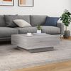 Couchtisch, Sofatisch mit LED-Leuchten Grau Sonoma 80x80x31 cm Bild 5