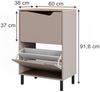 Schuhkipper Marelle Greige/Artisan 60 x 91.6 cm mit 2 Fächern Vicco Bild 2