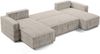 AX LIVING Aydin U Sofa Wohnlandschaft mit Schlaffunktion U Form Beige Bild 4
