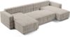 AX LIVING Aydin U Sofa Wohnlandschaft mit Schlaffunktion U Form Beige Bild 5