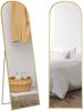 HOMCOM Standspiegel Ganzkörperspiegel (Set, 1-St, Ganzkörperspiegel, Standspiegel), Bruchsicheres Glas, Standspiegel, gewölbt Bild 2