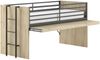 Halbhohes Bett mit Schreibtisch Sam 98 x 219 x 116.6 cm Eiche Melamin Dekor Bild 4