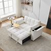 Schlafsofa 140,5x74x82 cm Beige mit verstellbarer Rückenlehne, USB- und Typ-C-Anschluss, Stauraum und verstecktem Tisch Bild 3