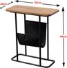 Beistelltisch Bov 64 x 55 x 24 cm Schwarz / Walnuss-Optik [en. casa] Bild 4
