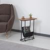 Beistelltisch Bov 64 x 55 x 24 cm Schwarz / Walnuss-Optik [en. casa] Bild 2