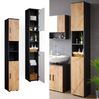 Vicco 'Irma' Badschrank mit 2 Türen und 6 Fächer, Holz, 192 x 30 x 30 cm, Braun Bild 2