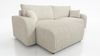Wohnero24 Habana Mini Ecksofa 248x153 cm mit Schlaffunktion 204x133 cm – Eckcouch mit Bettkasten – Cord Creme Sofa L-Form – Wohnlandschaft Klein – Universal Montierbar Bild 5