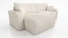 Wohnero24 Habana Mini Ecksofa 248x153 cm mit Schlaffunktion 204x133 cm – Eckcouch mit Bettkasten – Cord Creme Sofa L-Form – Wohnlandschaft Klein – Universal Montierbar Bild 2