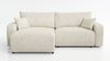 Wohnero24 Habana Mini Ecksofa 248x153 cm mit Schlaffunktion 204x133 cm – Eckcouch mit Bettkasten – Cord Creme Sofa L-Form – Wohnlandschaft Klein – Universal Montierbar Bild 4