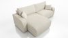 Wohnero24 Habana Mini Ecksofa 248x153 cm mit Schlaffunktion 204x133 cm – Eckcouch mit Bettkasten – Cord Creme Sofa L-Form – Wohnlandschaft Klein – Universal Montierbar Bild 3