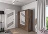 AX LIVING Kleiderschrank mit Spiegel Storicos Eiche Lefkas 4T 176,3cm Bild 2