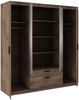 AX LIVING Kleiderschrank mit Spiegel Storicos Eiche Lefkas 4T 176,3cm Bild 3