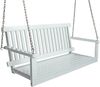 Garten-Hängebank AMELIE - 130cm Breit, Eukalyptus, Weiß | Hängebank Garten Wetterfest Sitzbank Outdoor Bild 4