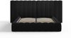 Micadoni Bett Kelp mit Doppelkopfteil Samt Bluvel Schwarz 140x200 Bild 2