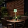 2x LED Tischlampe, blassgrün, Touchdimmer, Akku, IP44, H 36 cm Bild 3