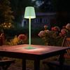 2x LED Tischlampe, blassgrün, Touchdimmer, Akku, IP44, H 36 cm Bild 4
