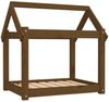 vidaXL Hundebett 71 x 55 x 70 cm Massivholz Kiefer, Honigbraun Bild 2