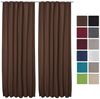 Beautissu Vorhang 2er Set Thermovorhang Gardine Braun Amelie TK, 140x245cm, Vorhang isolierend Kälte- & Hitzeschutz Universalband Verdunkelnd Bild 2