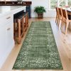 GarveeMore Veloursteppich Waschbarer Vintage Teppich Designteppich Läufer mit floraler Bordüre, Moderner Kurzflor, rutschfest, pflegeleicht & schmutzabweisend Bild 3