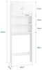 SoBuy BZR165-W Badezimmer-Hochschrank, MDF, Lackiert, Weiß, 65 x 182 x 20 cm Bild 3