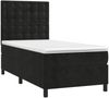 vidaXL Boxspringbett mit Matratze & LED Schwarz 100x200 cm Samt 3136349 Bild 3