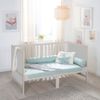 roba Babybett EASY SLEEP 70 x 140 cm inkl. Umbauecken + Matratze safe asleep® Roll Air - Mitwachsendes Gitterbett 3-fach höhenverstellbar - 3 Schlupfsprossen - Hellgrau Bild 4