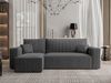 Ecksofa Schlafsofa Sofa ADARA in Stoff Poso Dunkelgrau Ottomane Links Bild 2