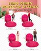 PATCH HOME 2 in 1 Sitzsack Sessel – Ø155 cm – Magenta, bequemer Sitzsack aus Luxus-Polyester-Gewebe, bereits befüllt Bild 3