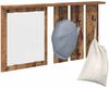 vidaXL Wandmontierter Kleiderständer mit Regal Altholz 85 x 10 x 45 cm 874489 Bild 3