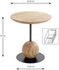 Beistelltisch >54971< in akazie, schwarz - 45x40 (HxD) Bild 2