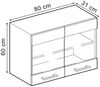 Küchenglasschrank R-Line Schwarz Beton 80 cm Vicco Bild 3