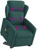 vidaXL Massagesessel mit Aufstehhilfe Dunkelgrün Stoff 3303150 Bild 3