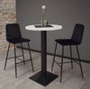 Tresentisch rund Eleanore 70 cm schwarz matt/weiß matt lack 14660 Bild 2
