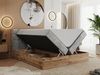 Boxspringbett mit Kopfteil und Topper, Polsterbett - ALBERO 1 - 120 x 200 cm - Hellgrau Velvet - H3 Bild 3