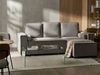 Eckschlafsofa 3-Sitzer EDANE Stoff Grau mit Stauraum linksseitig Bild 3