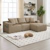 Modulares Sofa 257x90/160x62 cm mit Chaiselongue – Cordbezug, 5 Kissen, Seitentaschen & Getränkehalter Bild 4