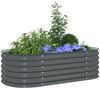 vidaXL Garten-Hochbeet 160x80x44 cm Verzinkter Stahl Grau 45529 Bild 3