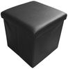 style home Sitzhocker faltbare Sitzbank mit Stauraum, 38*38*38cm (Aufbewahrungsbox mit Deckel, gepolstert Sitzwürfel Fußhocker, Sitztruhe aus Kunstleder), für Wohnzimmer Schlafzimmer, Schwarz Bild 5
