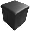 style home Sitzhocker faltbare Sitzbank mit Stauraum, 38*38*38cm (Aufbewahrungsbox mit Deckel, gepolstert Sitzwürfel Fußhocker, Sitztruhe aus Kunstleder), für Wohnzimmer Schlafzimmer, Schwarz Bild 4