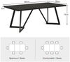 LuxusKollektion Computertisch Schreibtisch 180 cm Metallgestell schwarz MDF Büro Bild 2