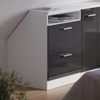 Küchenschrank für Dachschrägen R-Line Anthrazit Hochglanz 60 cm mit 2 Schubladen, Schrankkorpus 60 cm Tiefe Vicco Bild 4