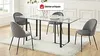 Vente-unique - Stuhl 2er-Set - Samt & Schwarzer Edelstahl - Grau - MELBOURNE Bild 2
