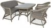 Gartenbank Kamomill von Brafab aus Rattan, klassisch gepolstert, natur, mit Kissen, für 3–4 Personen Bild 2