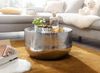 Couchtisch Hammerschlag Aluminium Silber 60x60x35cm Orientalisch Rund Bild 4