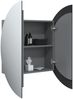 vidaXL Badezimmerschrank mit Rundem Spiegel & LED Grau 54x54x17,5 cm 345589 Bild 5