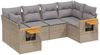 vidaXL 6-tlg. Garten-Sofagarnitur mit Kissen Beige Poly Rattan 3227102 Bild 2