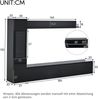 3-teilige Wohnwand mit LED, TV-Schrank 180 x 33 x 30 cm, Vitrine 30 x 33 x 130 cm, Wandboard 140 x 13,5 x 18 cm Bild 5