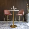 Barhocker >Lausanne< (2er-Set) in Rosa, Velour - 55x108x60cm (BxHxT) Bild 2