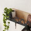 Calicosy Hängender Garderobenständer Dekor Eiche B63 cm – LIORA HANGER - Helles Holz Bild 5